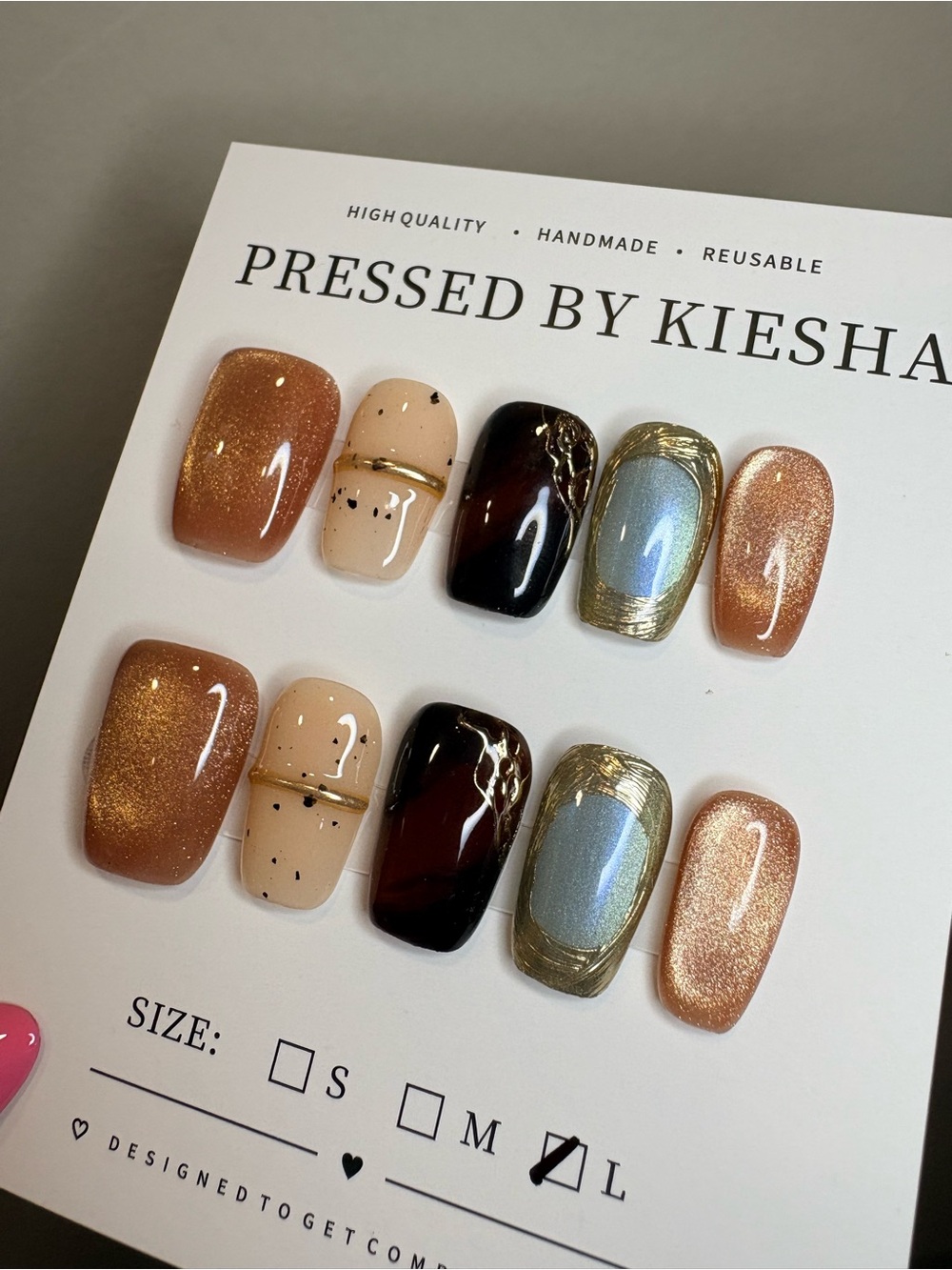 Neutral & Shimmer Press-On Nail Set